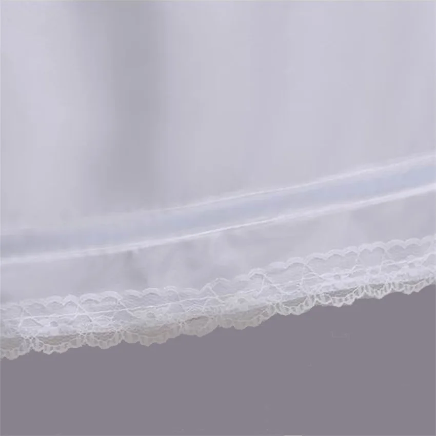 Jupon blanc de haute qualité pour femmes, 4 cerceaux, une couche, 1M, jupe-culotte antidérapante Crinoline pour robe de mariée, taille élastique