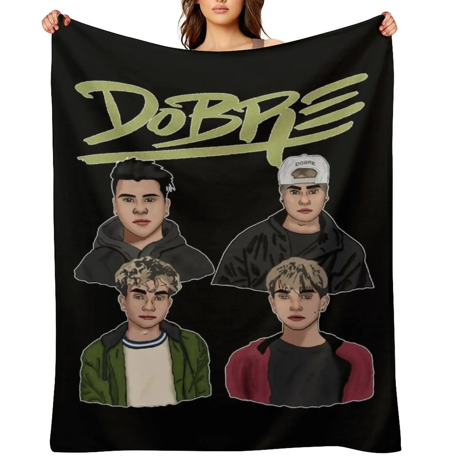 

Dobre Brother Twins Merch Throw Blanket Thermal Sofa Personalized Gift Blankets