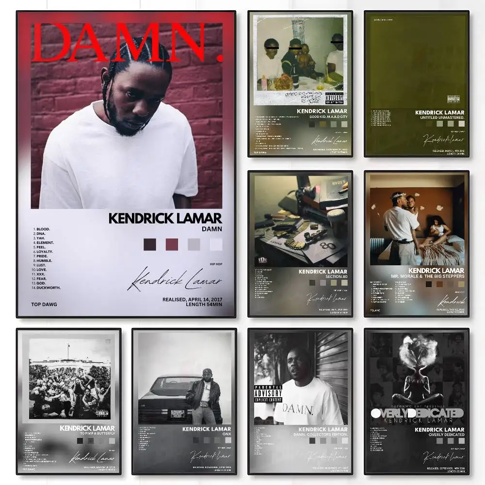 

Popular Singer Rapper K-Kendrick Lamar Poster High Quality Dorm Living Room Aesthetic Wall Decoration Painting Stickers Gift