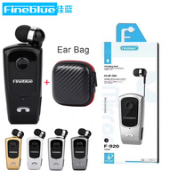 Fineblue F920 Wireless Earphone Bluetooth Business Headset Ears in Lotus Wire Clip Earphones Sport Earbuds Retractable Headphone