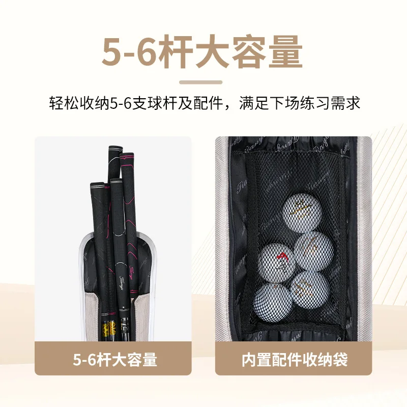 حقيبة جولف جديدة محمولة من جلد البولي يوريثان مقاومة للماء وخفيفة الوزن لحمل الكتف لنوادي الجولف