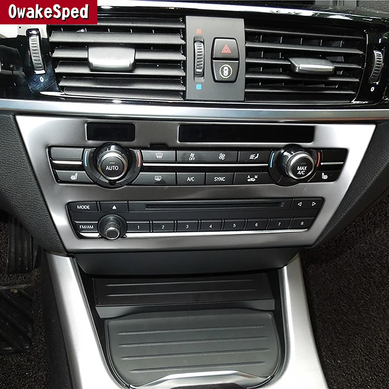 

For BMW X3 F25 X4 F26 2014-2017 Car Console CD Mode Volume Air Control Button Panel Frame Decoration Trim Interior Accessories