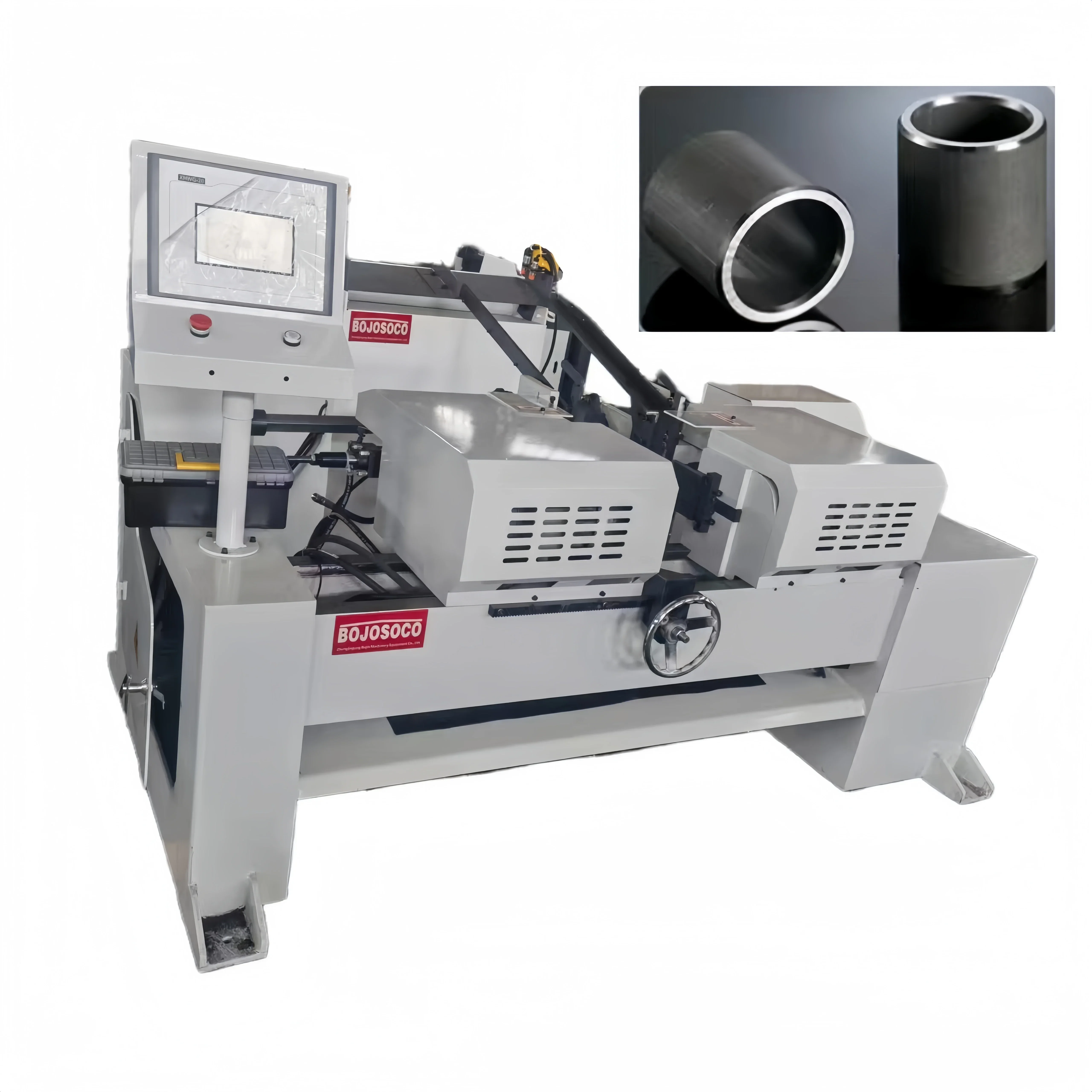 Double headed sleeve chamfering machine