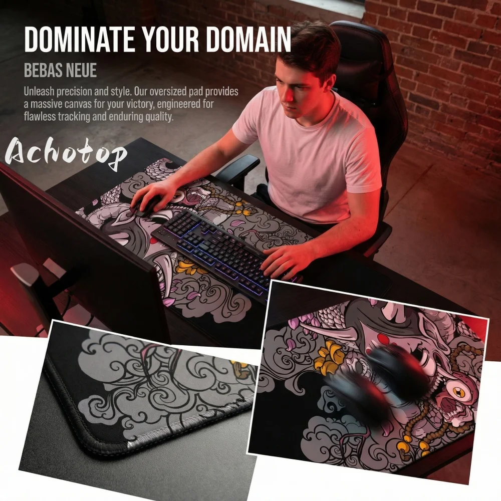 

Japan ONI Gaming Mouse Pad Large XXL Locking Edge Rug Desk Mousepads
