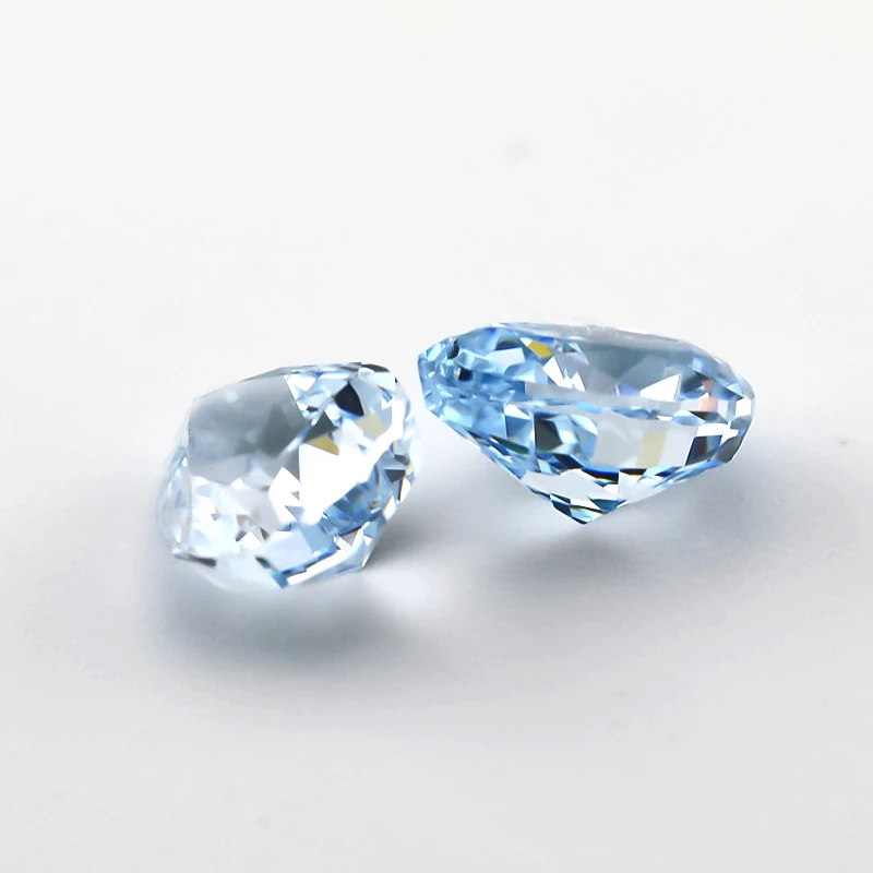 Size 6x8mm 26#Ice Blue Pear Crushed Ice Cut CZ Stone 5A Zircon Loose Cubic Zirconia Synthetic Gemstone For Jewelry Making