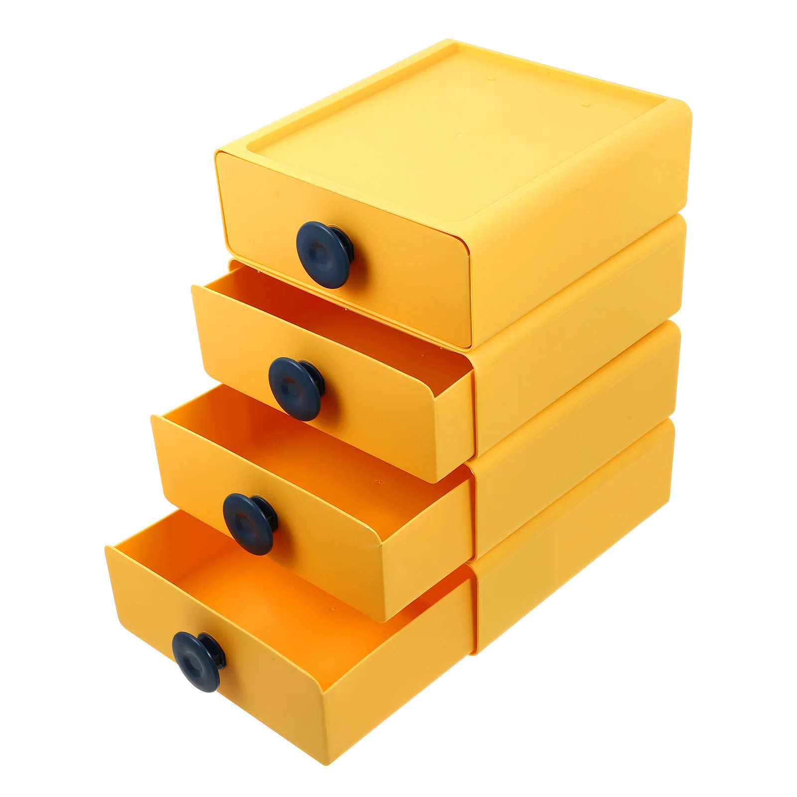 

4 Pcs Desktop Storage Box Black Yellow Multi functional Office Dormitory Tabletop ganizer PP Material Lightweight Modern