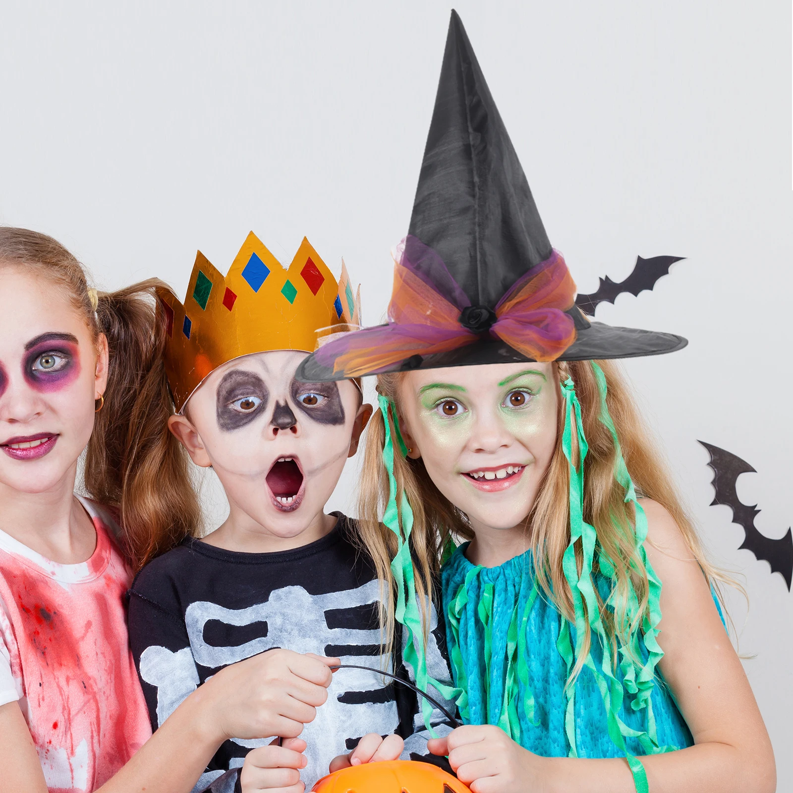 

Witch Hat Halloween Costume Accessory Decorative Fabric Headwear Women Girl Masquerade Party Cosplay Witches Hat