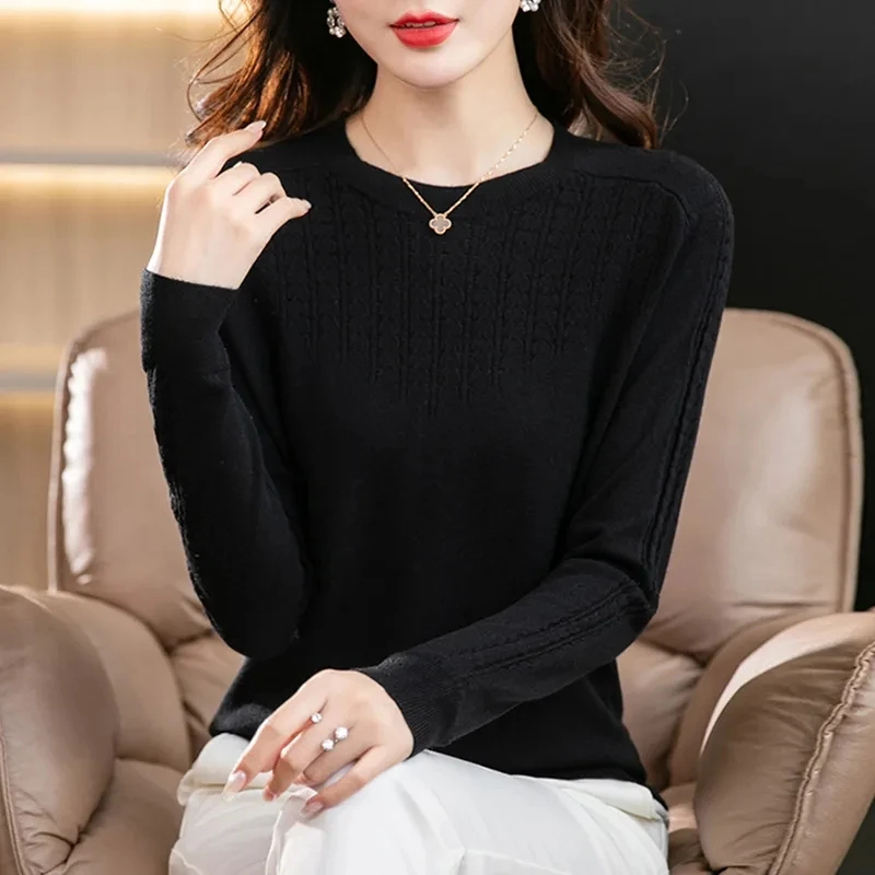 Women Sweater O-neck Autumn Winter Basic Pullover Warm Casual Pulls Jumpers Korean FashionSpring Knitwear Bottoming Shirt