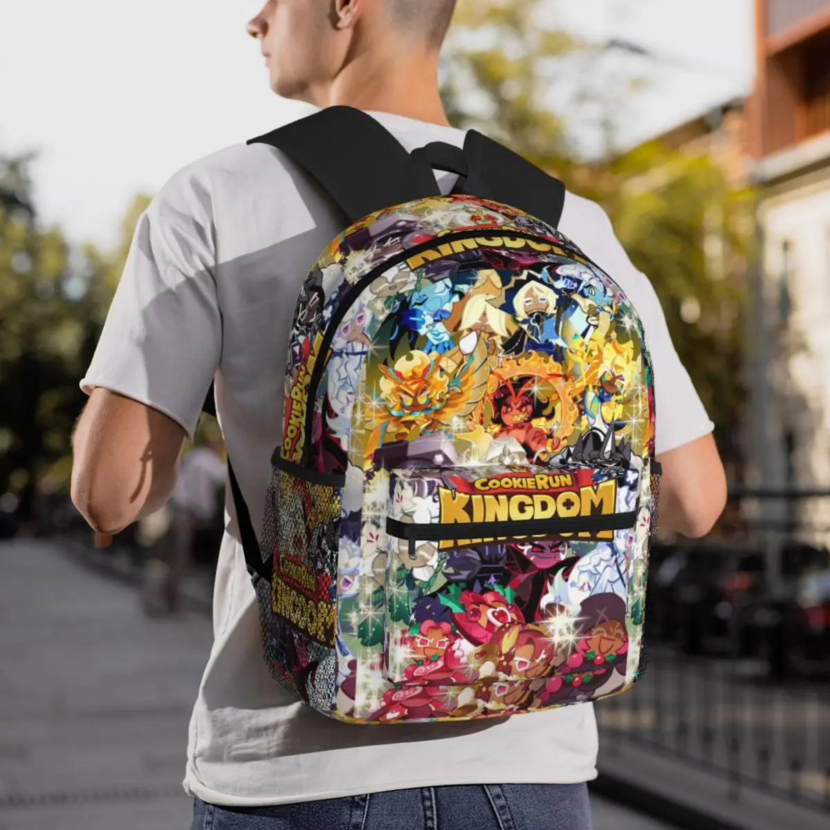 حقيبة ظهر مدرسية للطلاب من Shadow Milk Cookie Run Kingdom، حقيبة ظهر للمشي لمسافات طويلة والسفر للرجال والنساء، حقائب كتف #6