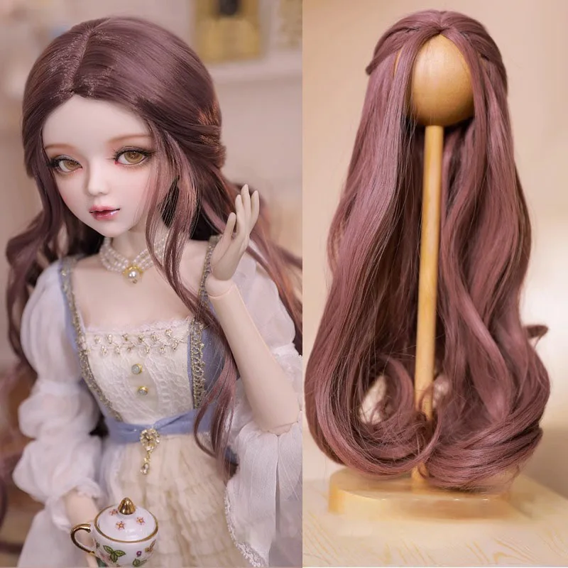 1/3 bjd doll wig New high quality BJD long curly wig female doll wig detachable curly hair double ponytail BJD accessories