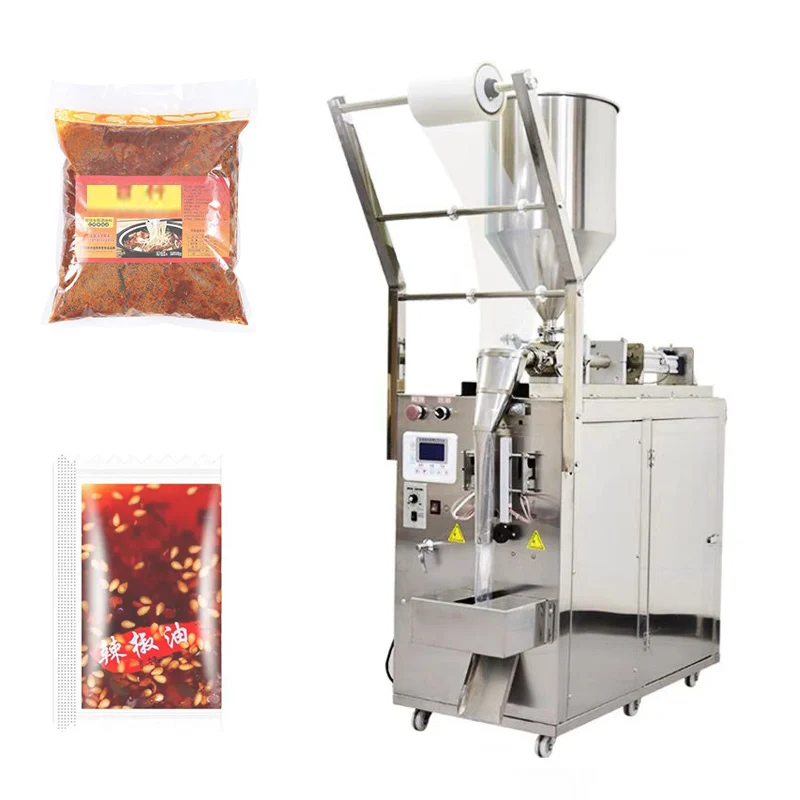 Industrial Enterprise Jam Peanut Butter Packer Kerchup Chili Sauce Tomato Liquid Paste Sachet Packaging Packing Machine