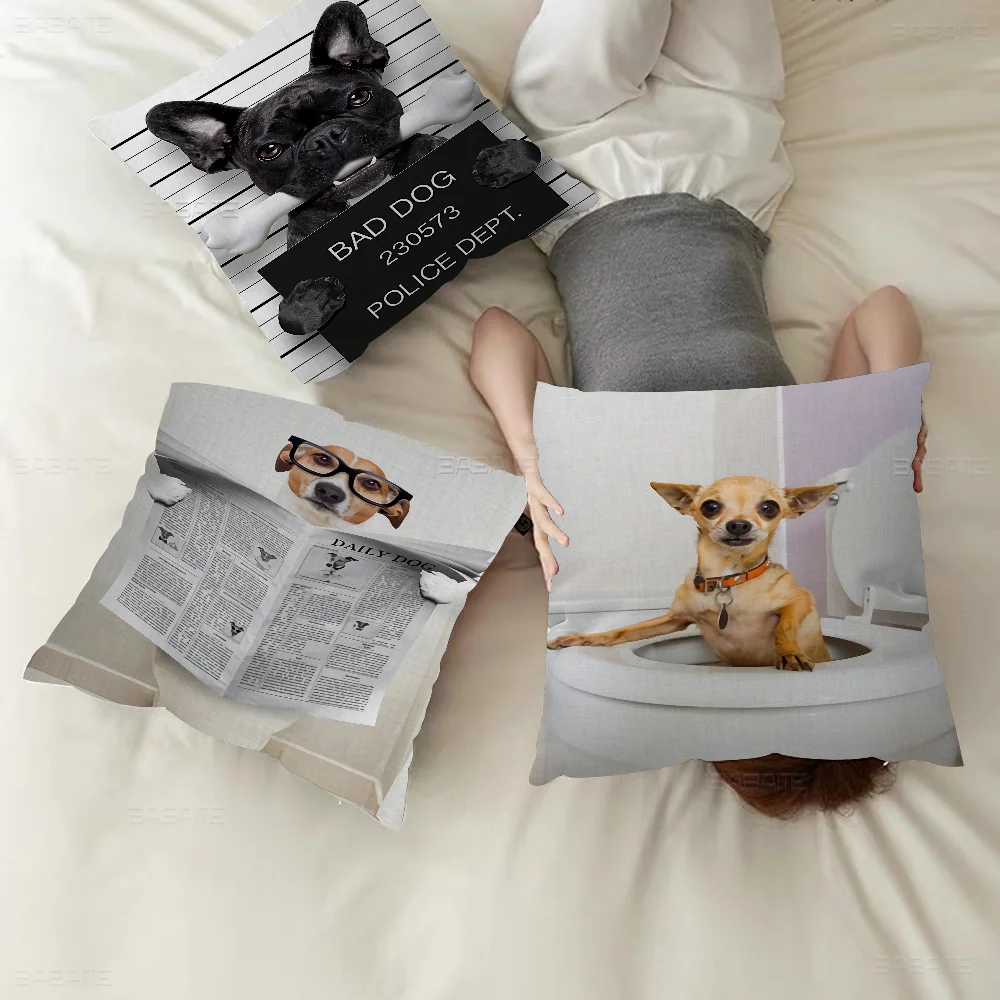 

Creative Animal Dog Pet Shop Toilet Personalized Pillow Cover Kids Bedroom Wild Party Decor Pillowcase kid Birthday shower Gift