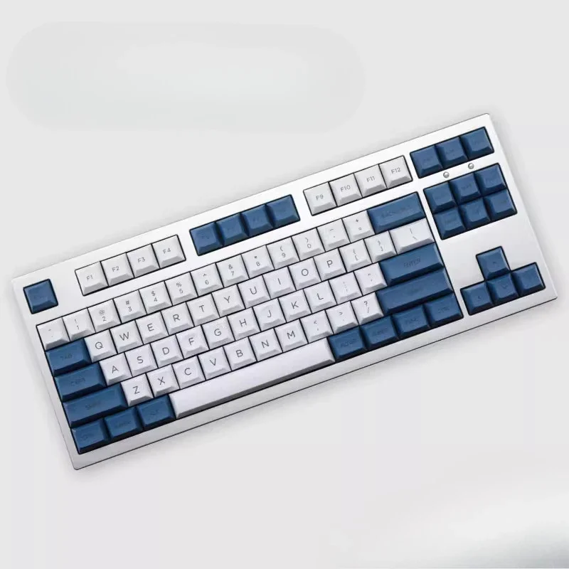DSA145 key blue and white blue and yellow hot sublimation, mechanical keyboard keycaps PBT IKBC
