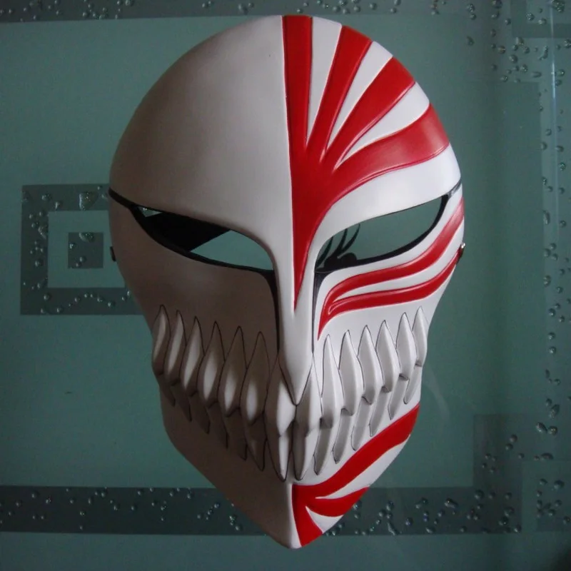 Halloween horror BLEACH mask  Kurosaki Ichigo the whole face mask animation man Gundam hand-made white model.