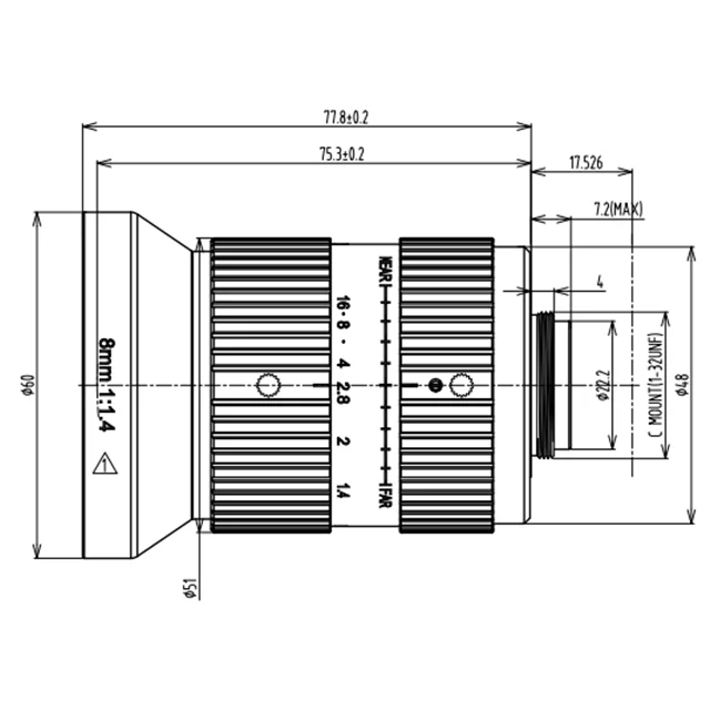 Fixed lens for 1.1inch   Wholesale Industrial 8mm Camera Lenses for Machine Vision Camera C mount 10 Megapixel Lens