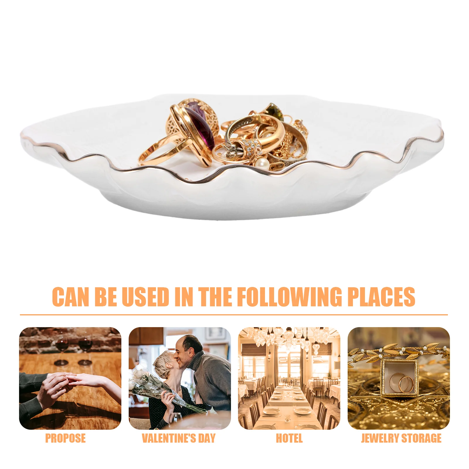 Shell Schmuck Platte Kommode Schmuck Conch Geformte Tablett Keramik Ornamente Nordic Stil Halter Desktop