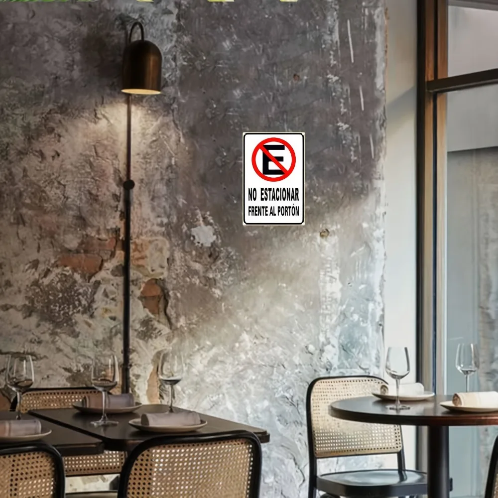 2D Metal Sign No Parking 20x30cm, Vintage Tin Sign for Home Wall Decor, Outdoor Club Bar Garage Decoration, Rustproof Aluminum