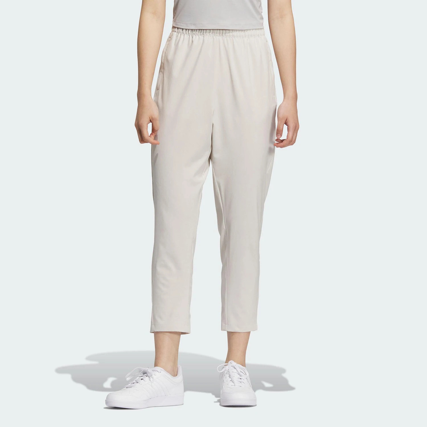 

Adidas Official Authentic 2025 Новые женские тканые спортивные повседневные укороченные брюки KC1484