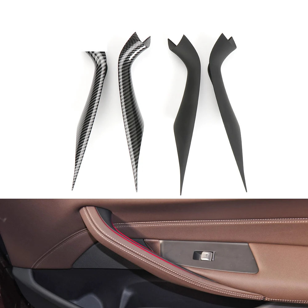 

Для G30 салон автомобиля из углеродного волокна, дверная ручка, накладка на дверную чашу, наклейки, украшение для BMW 5 серии 520 523 525 530 528 535i