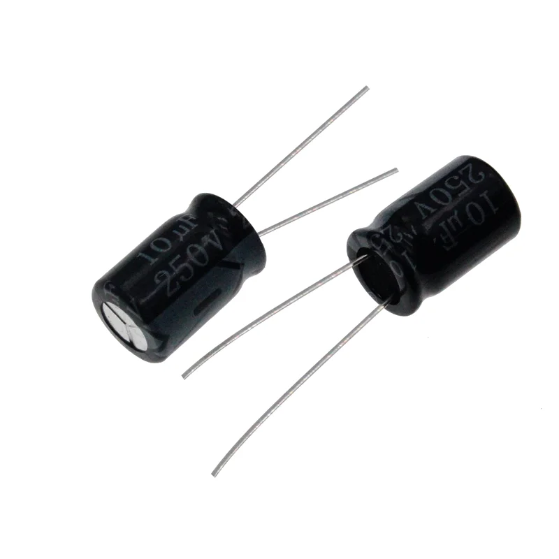 20pcs 10uF 250V 10MFD 250Volt Aluminum Electrolytic Capacitor 8*12mm Radial 10mf250v 10uf250v 250v10mf 250v10uf