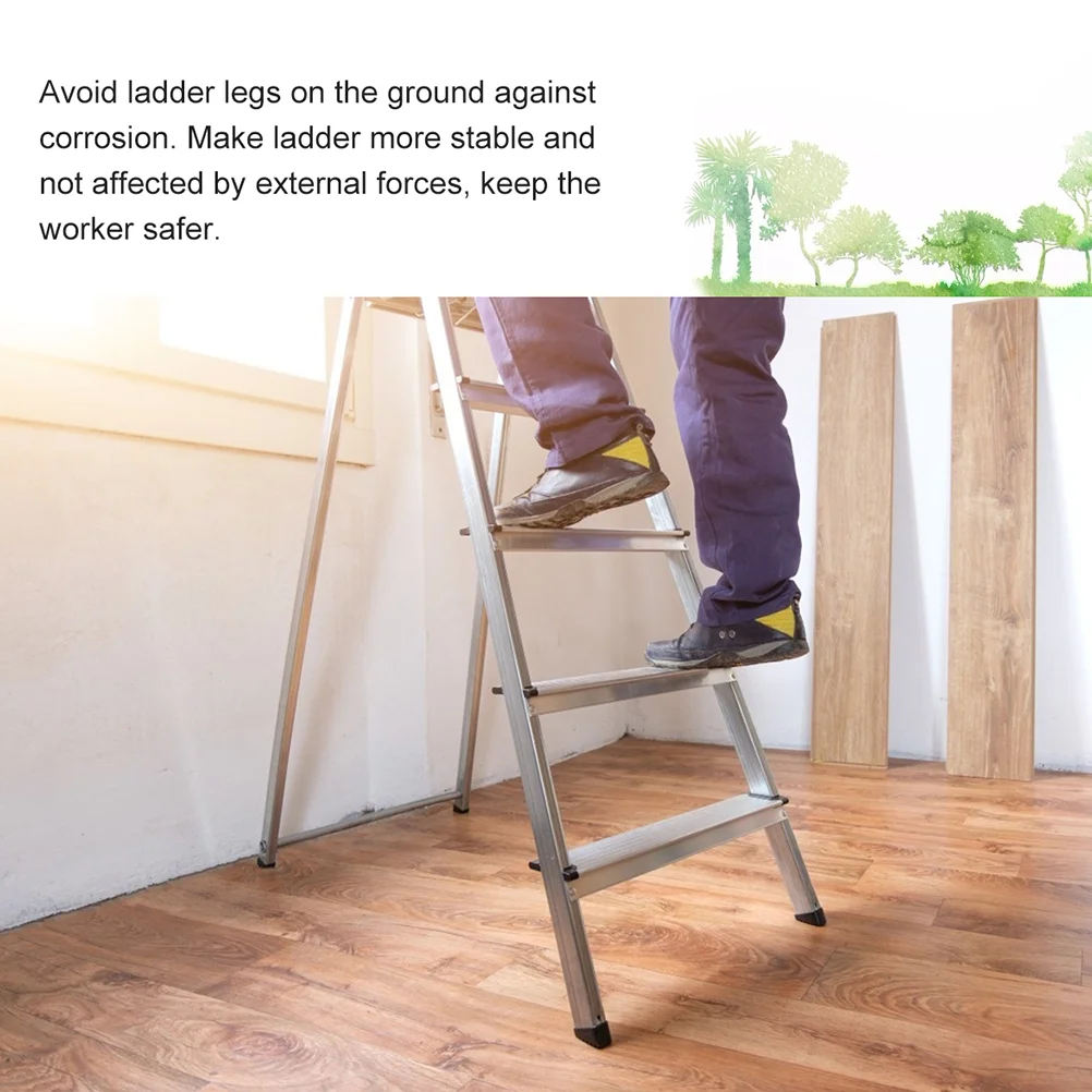 Alfombrilla de goma antideslizante para pies de escalera, cojín para pies, piezas de escalera plegable, cubierta para pies, 2/4 piezas