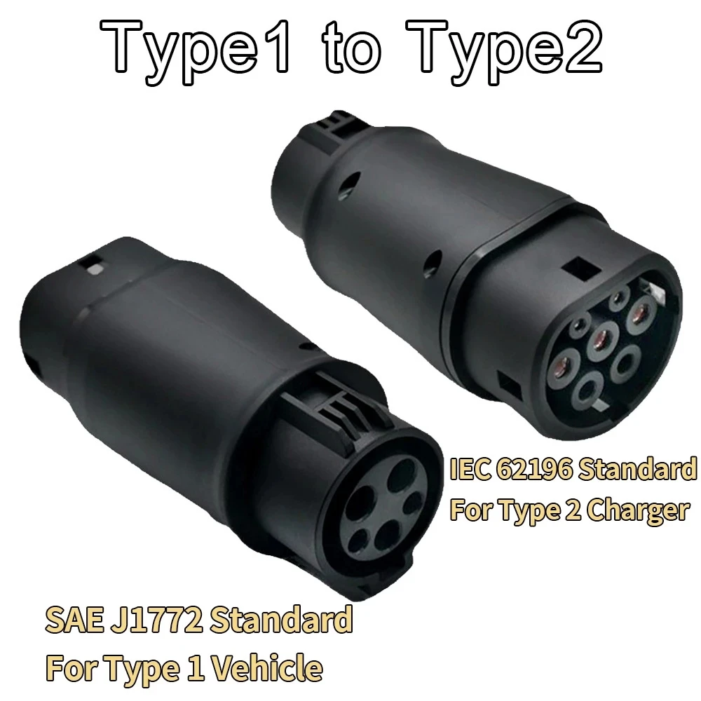 New Adapter Sae J1772 Type 1 To Tesla Connector Type 1 to Type 2 Adaptor Type 1 to Type 2 EV Charging Adapter Type 2 to GBT