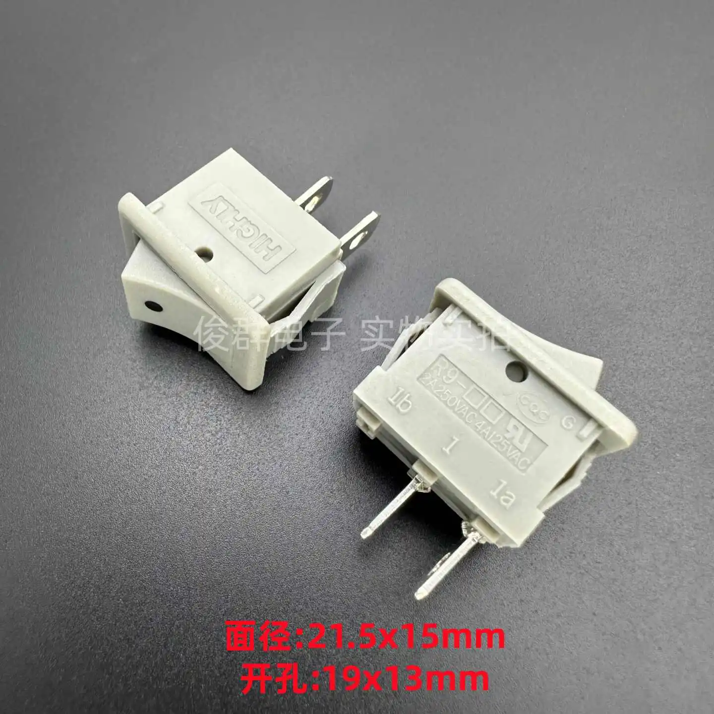 10PCS/Haili R9-22A Rocker Boat Switch 2 Pin 2 Power Button 2A250V