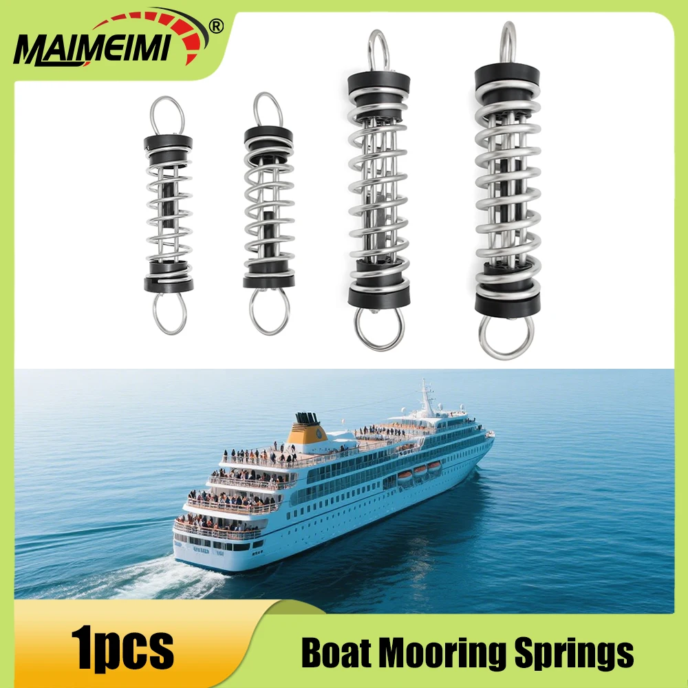 

30/46cm Dock Line Mooring Springs 5/6/9/11mm Stainless Steel Shock Absorbing Boat Mooring Springs Marine Parts Marine Hardware