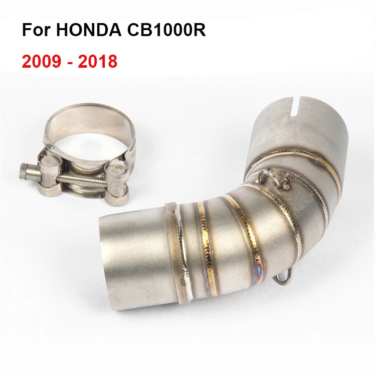 Slip On für Honda CB1000R CB 1000 R 2009-2018 Motorrad Auspuff Mittel glied Rohr Schall dämpfer Flucht Edelstahl Moto modifizieren