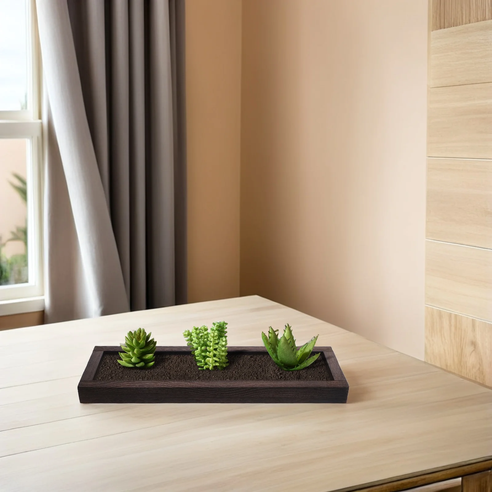 

Wooden Tray Decor Rustic Long Narrow Farmhouse Holder Tray For Bathroom Kitchen Coffee Table Organizer Small