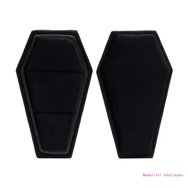 Coffin Ring Box Holder Showcase Ring for Engagement Proposal Jewelry Display with Detachable Lids DropShip