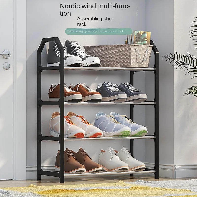 2026‘s T1 Four high dormitory shoe cabinet shelf creative 4 tier storage home furnishing shelf kitchen storage pendulum holder
