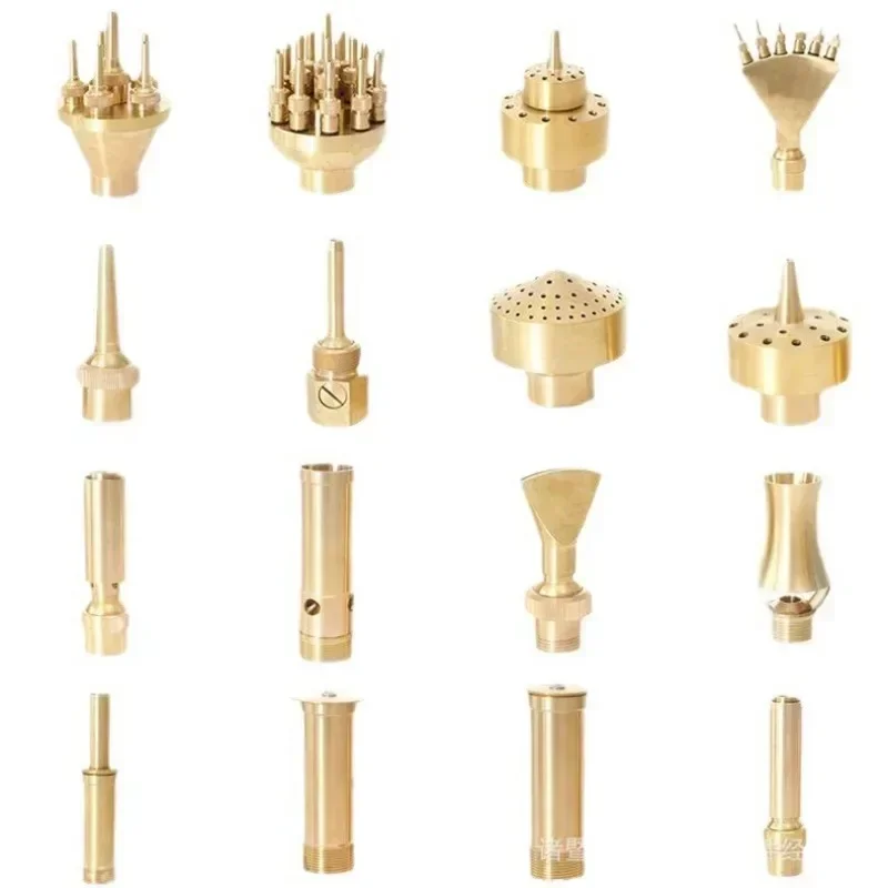 Hot salesDirect injection nozzle Landscape Fountain Brass Fountain Head Three-screen Fountain Head Three-row Direct Nozzles