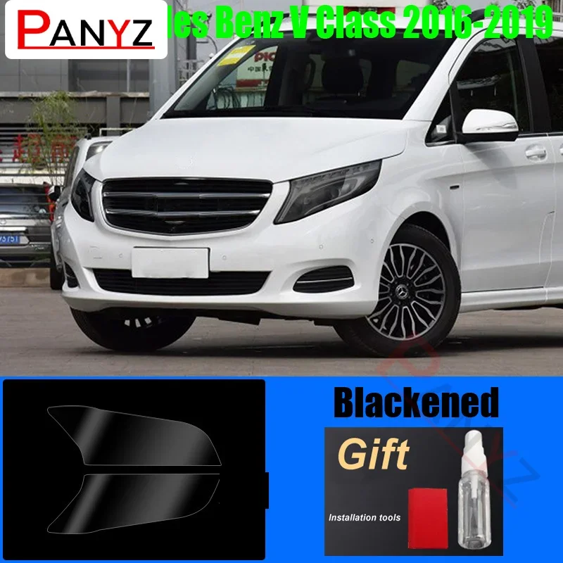 

Пленка для фар из ТПУ для Mercedes Benz V Class 2016-2019, черненая прозрачная защитная предварительно вырезанная наклейка для автомобиля, внешние аксессуары