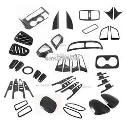 For Hyundai Tucson 2019 2020 Carbon Fiber Accessories Styling Window Switch Panel Gear Shift Panel Door Bowl Accessories