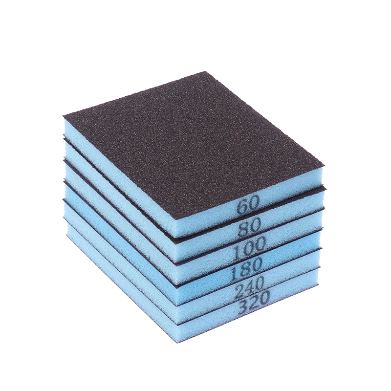 Imagem -03 - Conjunto de Esponja de Lixamento Lavável e Reutilizável Blocos de Lixamento Úmido e Seco para Metal Polimento de Madeira Ferramenta Abrasiva 60320 Grit Pcs