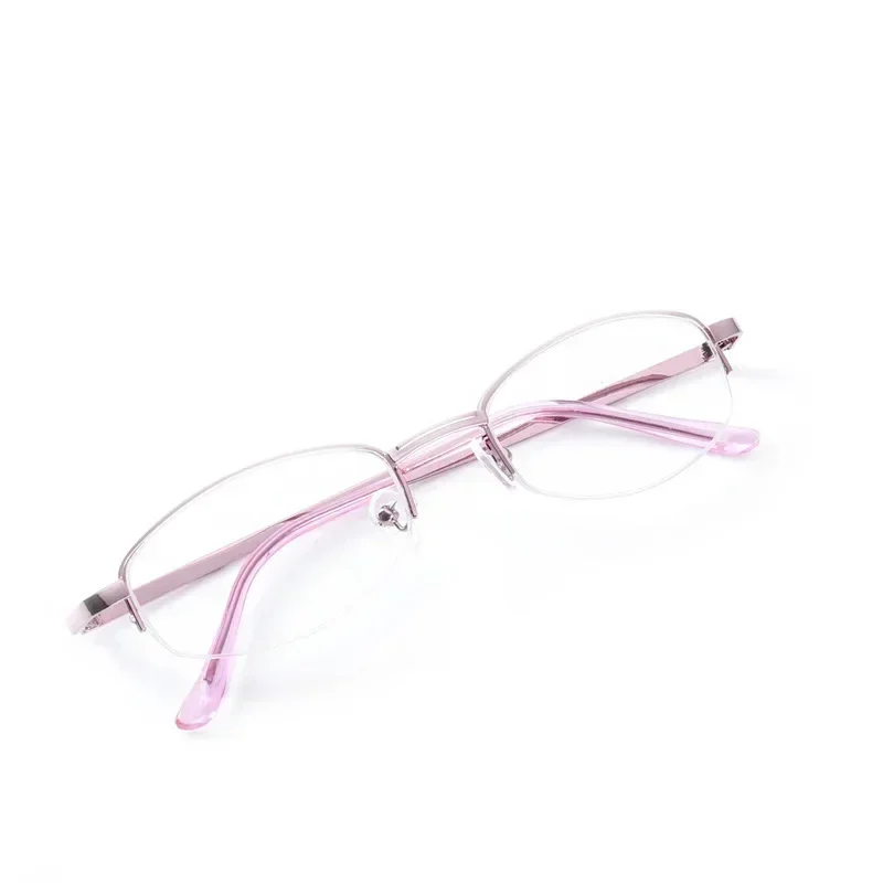 

Women Metal Alloy Half Frame Reading Glasses Retro Anti-fatigue High Quality Purple Presbyopic Glasses Diopter +1.0 To +4.0 очки