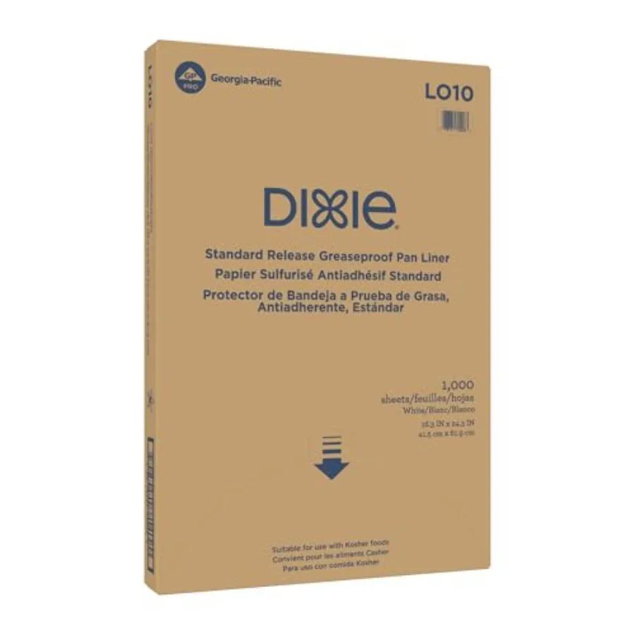 

Dixie Grease-Proof Non-Stick Pan Liner by GP PRO White LO10 24.375'' Length x 16.375" Width (Case of 1 000)