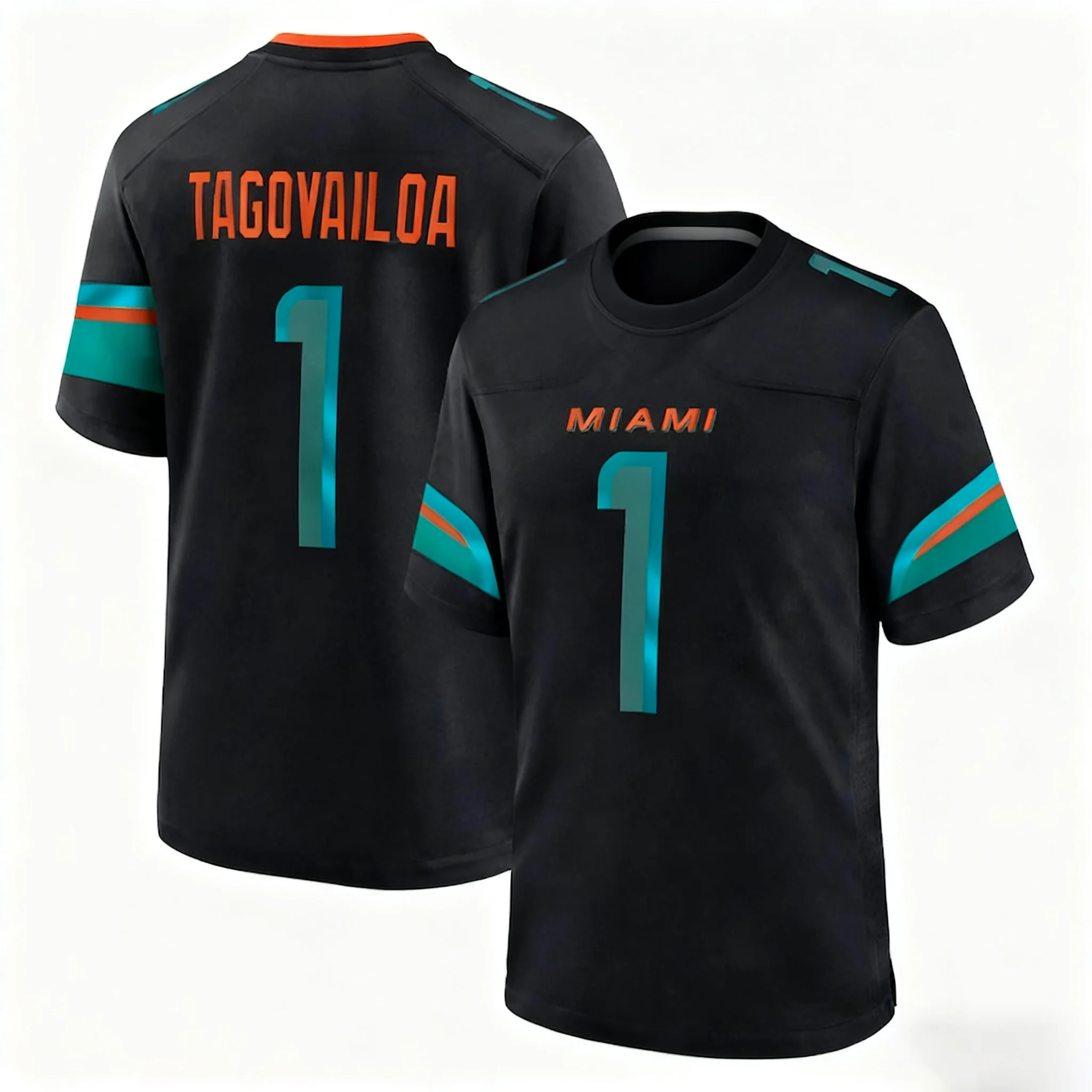 

Hill Miami 2025 Rivalries Series Competition Jerseys American Football Shirts Hygroscopic Quick-Drying Breathable Sportswear