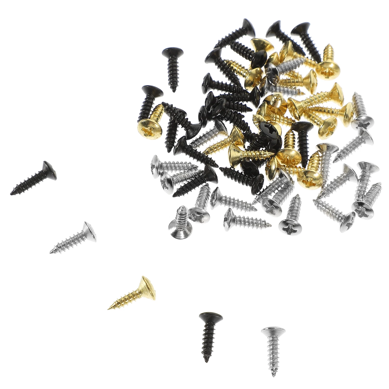 

150pcs Pickguard Screws Mounting Screws Set For Electric Guitar Bass Metal Storage Box Included Black Gold Brass Color Sturdy