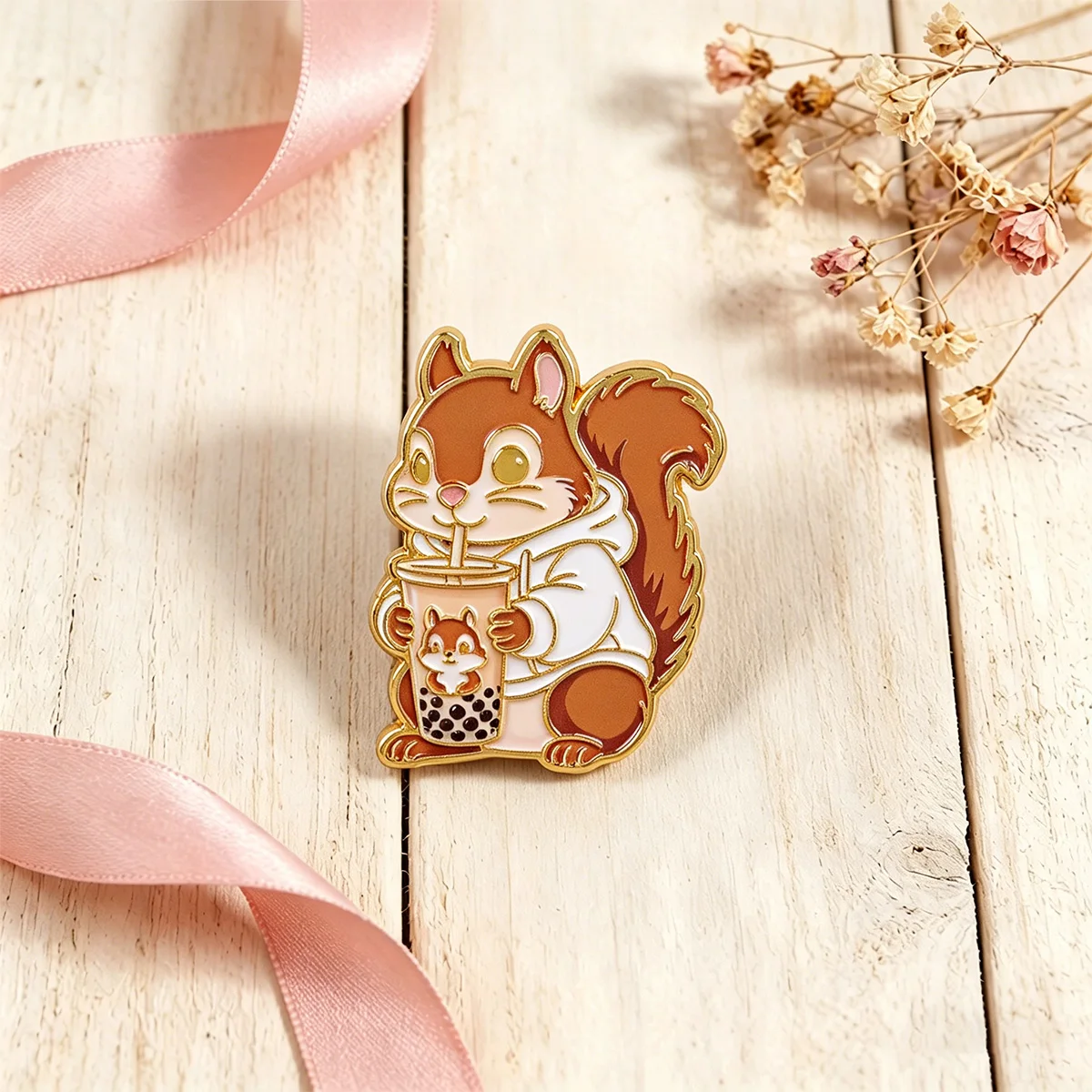 Cute Fox Bear Enamel Pin Sunflower Black Cat Brooches Funny Hedgehog Lapel Pins Backpack Accessories Decorative Jewelry Gifts view 2