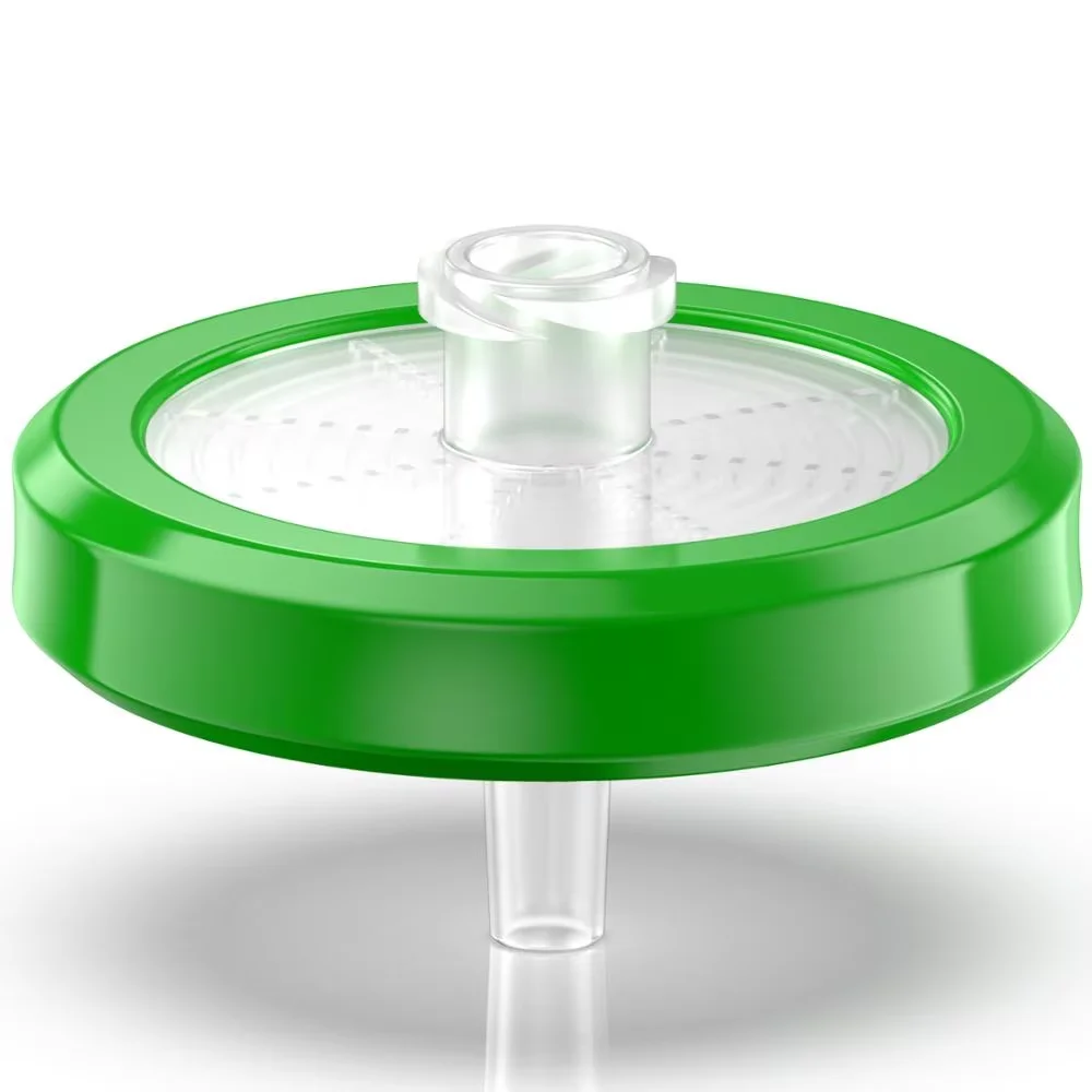 Steriele spuitfilters, PES-membraan 0,22 μm poriegrootte, 33 mm diameter, 10/100 stuks, individueel verpakt door Ks-Tek