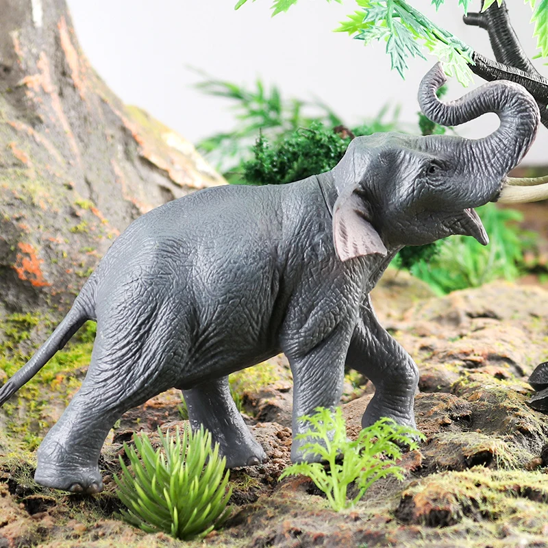 Oenux African Wild Animals Lion Tiger Yak Antelope Crocodile Zebra Black Panther Model Figurines Home Decoration Toy Kids Gift - view 6
