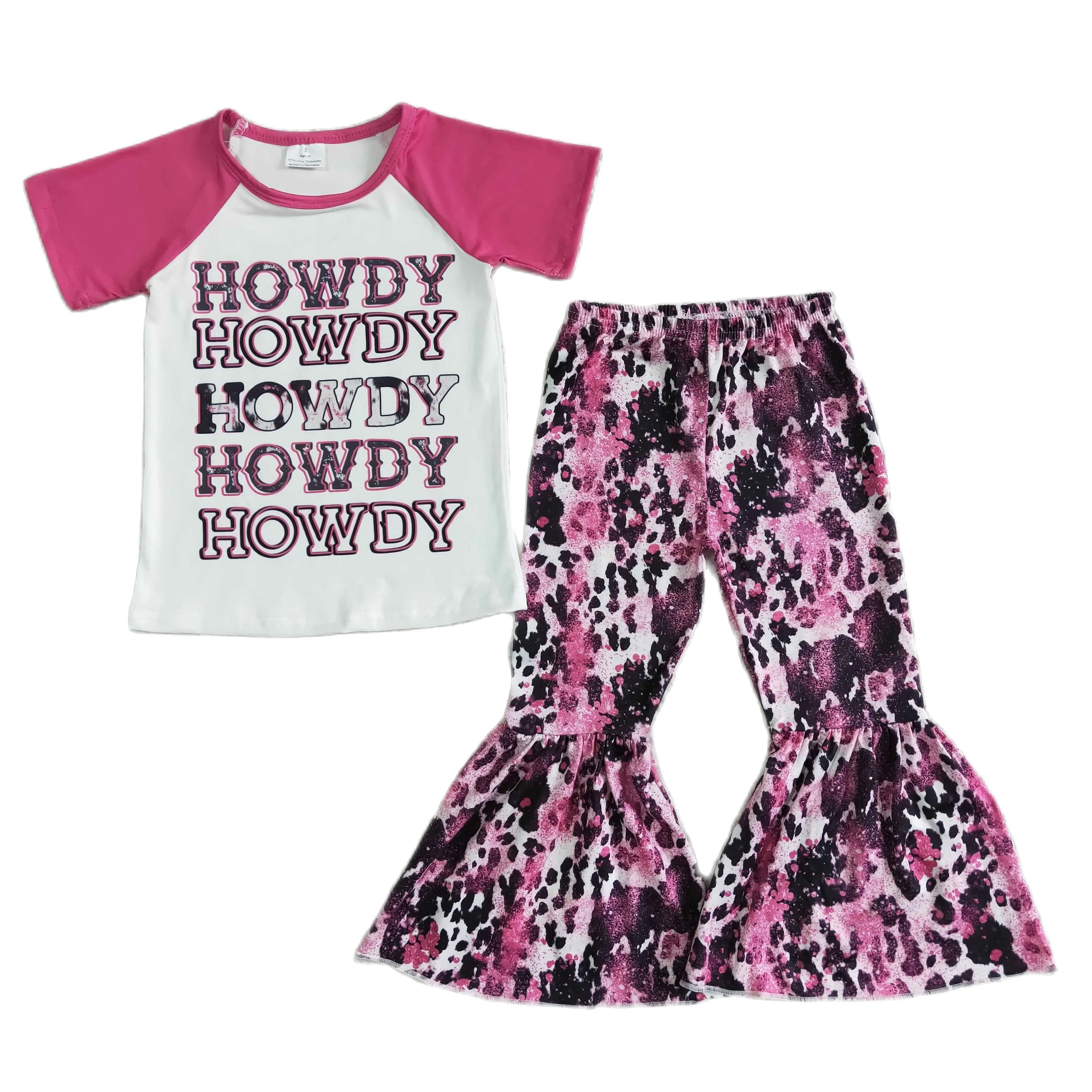 Kids clothes Boutiques Little Baby Girl's Clothing Howdy Pants Set Outfit Clothes children's top and bottom set