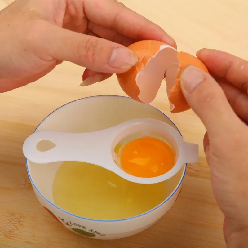 1PC Egg Yolk Separator Divider White Plastic Convenient Household Eggs Tool Cooking Baking Tool Kitchen Accessories Dropshipping