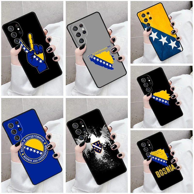 Phone Case For Samsung Galaxy S24 S23 S21fe S22 Ultra Plus Note 10 20 S8 S9 S10 Cover Bosnia Herzegovina Abbreviation