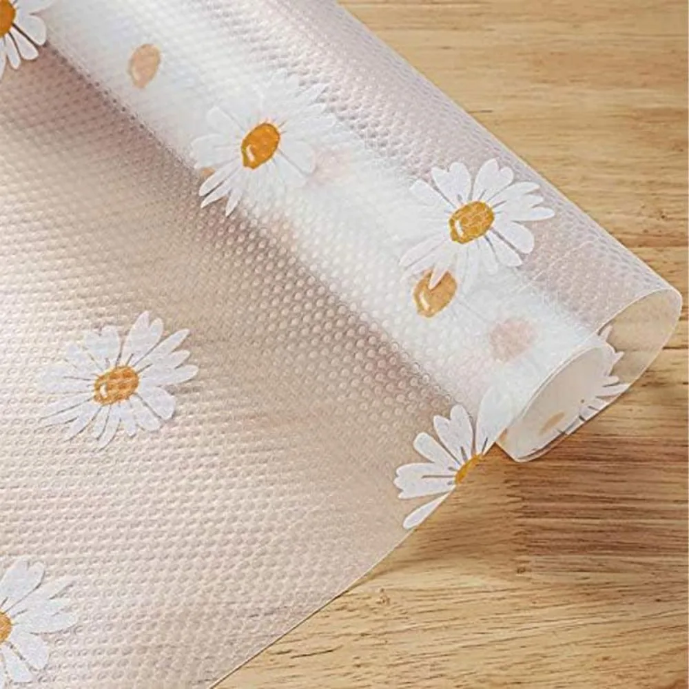 

New Daisy Drawer Liners Waterproof Reusable Fridge Pad Non-Adhesive Washable Placemats