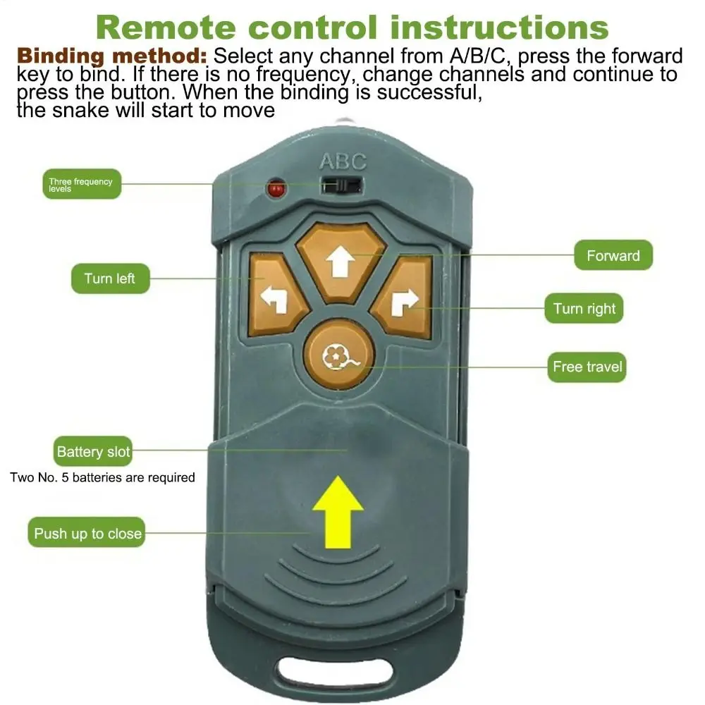 งูไฟฟ้าบังคับวิทยุ งูเลื้อยคลาน งูเล่นตลก งูหุ่นยนต์ งูอิเล็กทรอนิกส์ สำหรับการแสดงบนเวที พกพาสะดวก