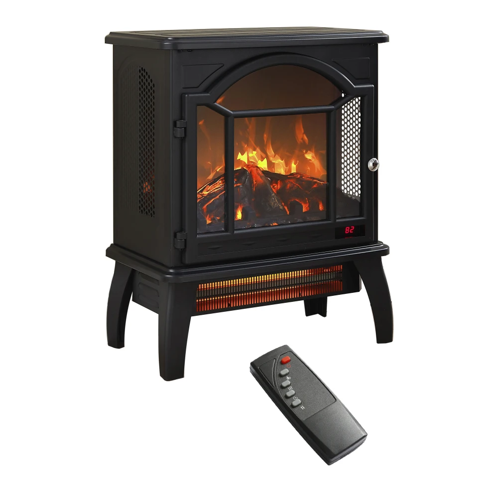 18 inch 3D  Flame Electric Infrared Quartz Fireplace Stove with remote control