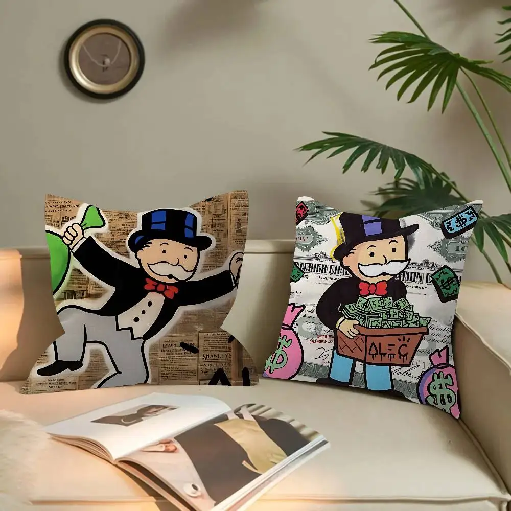 M-MonopolyS M-Millionaire Pillow Cover For Bedroom Room And Living Room Sofa Decorative Cushion Cover